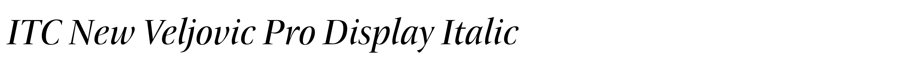 ITC New Veljovic Pro Display Italic